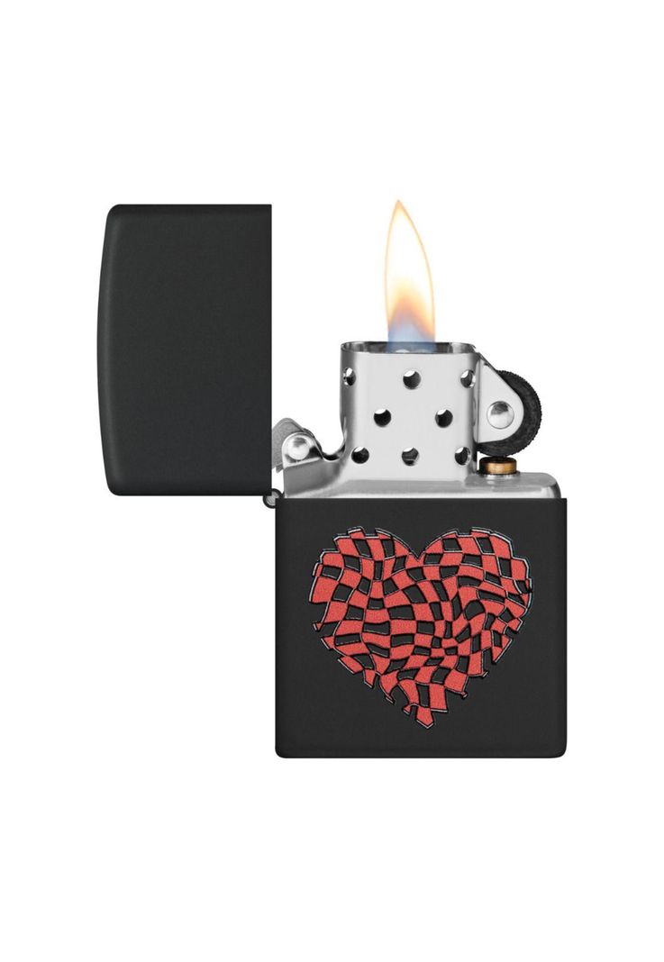 Encendedor Zippo Heart Design Negro ZP48719 (Talle:Tamaño Único)-1