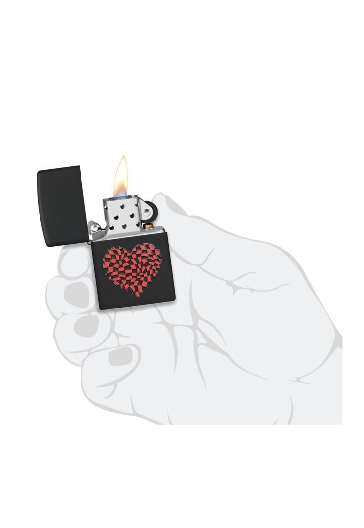 Encendedor Zippo Heart Design Negro ZP48719 (Talle:Tamaño Único)-4