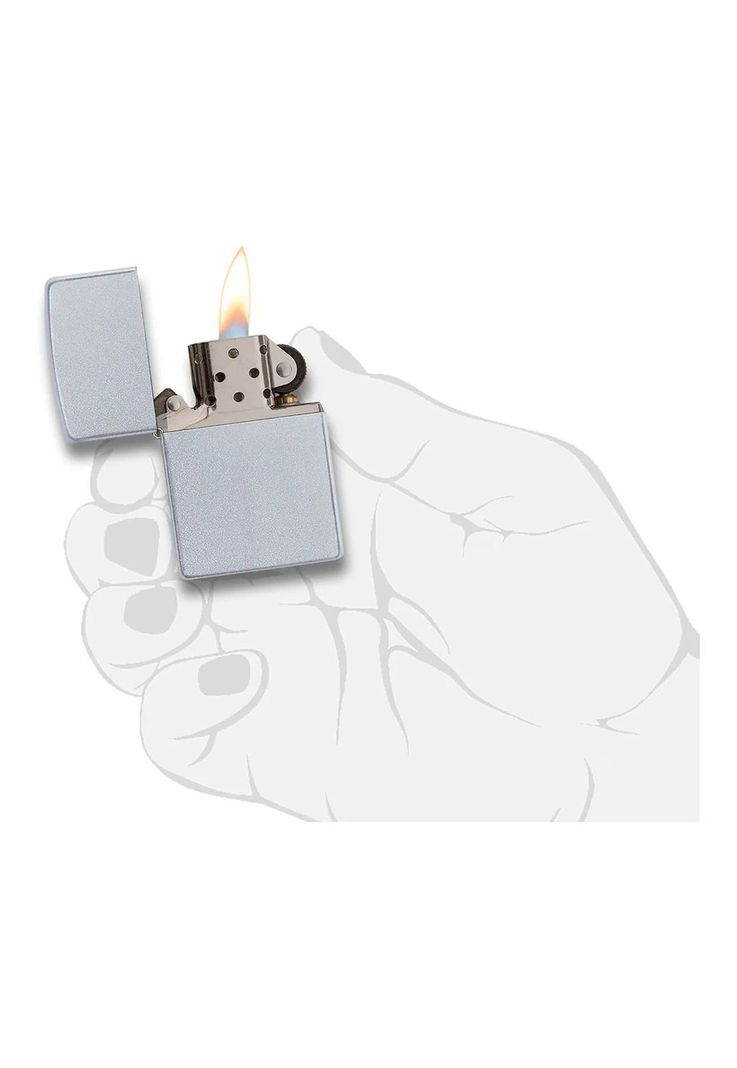 Encendedor Zippo Lighter Satin Chrome Plata Zp205-2
