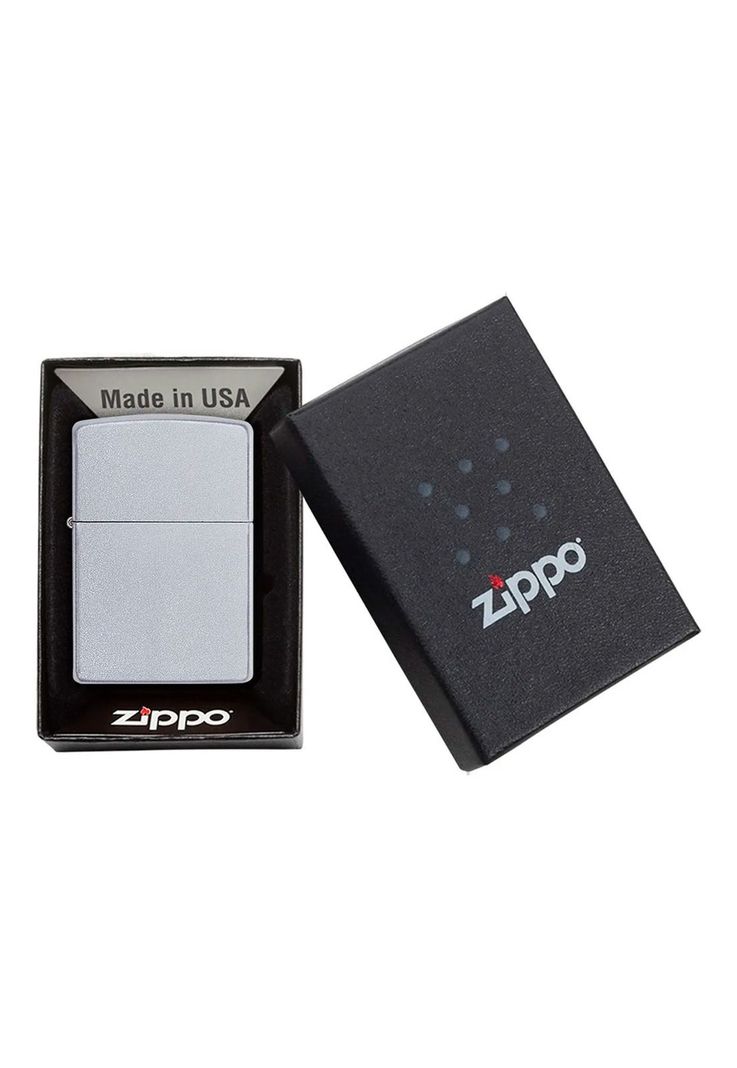 Encendedor Zippo Lighter Satin Chrome Plata Zp205-3