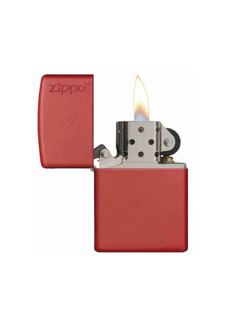 Encendedor Zippo Red Matte With Logo Rojo ZP233ZL-1