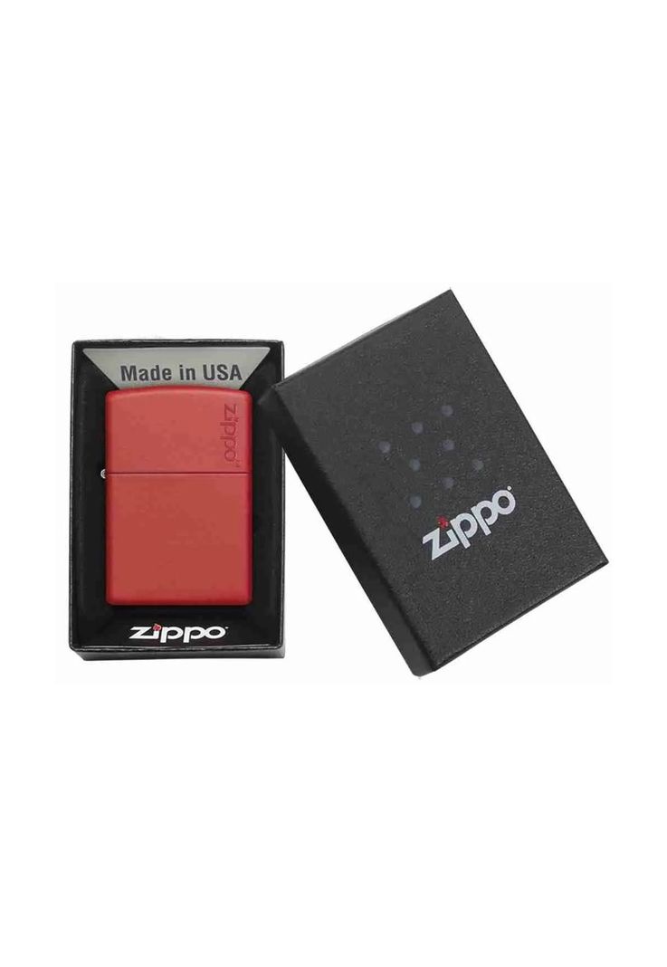 Encendedor Zippo Red Matte With Logo Rojo ZP233ZL-3
