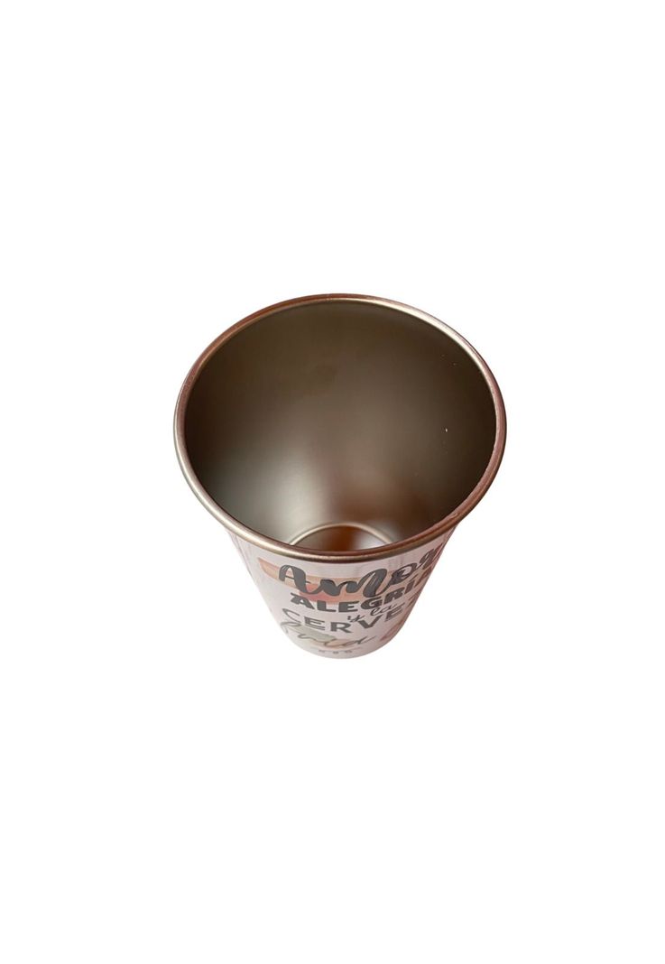 Vaso Cervecero De Acero Inoxidable 470cc Frase Mod.05-1