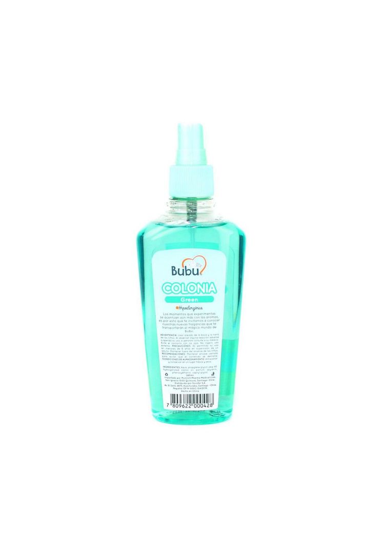 Bubu Colonia Para Bebe Green Hipoalergenica 240 Ml-1