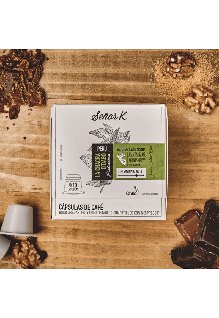 Cápsulas Nespresso Perú La Chacra D' Dago x10 Café Señor K-2