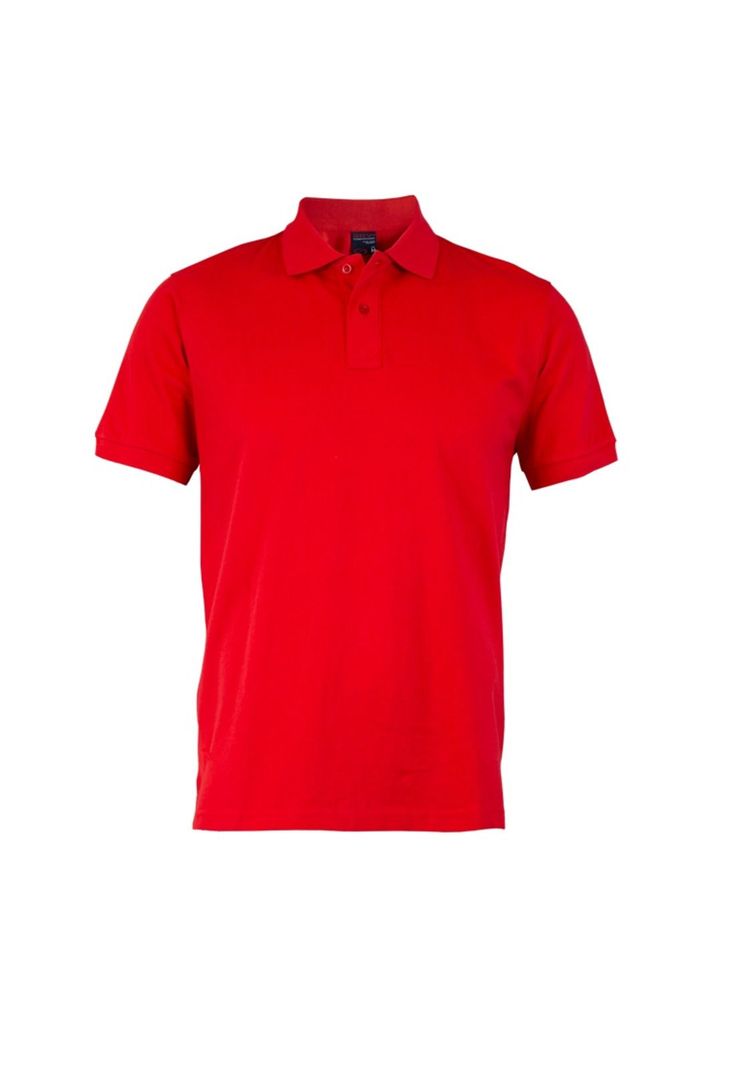 Polera Pique Lisa Manga Corta Color Rojo Sangiovanni-0
