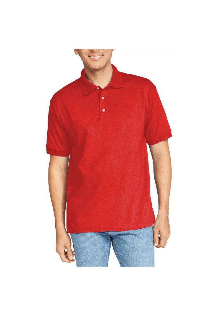 Polera Pique Lisa Manga Corta Color Rojo Sangiovanni-3