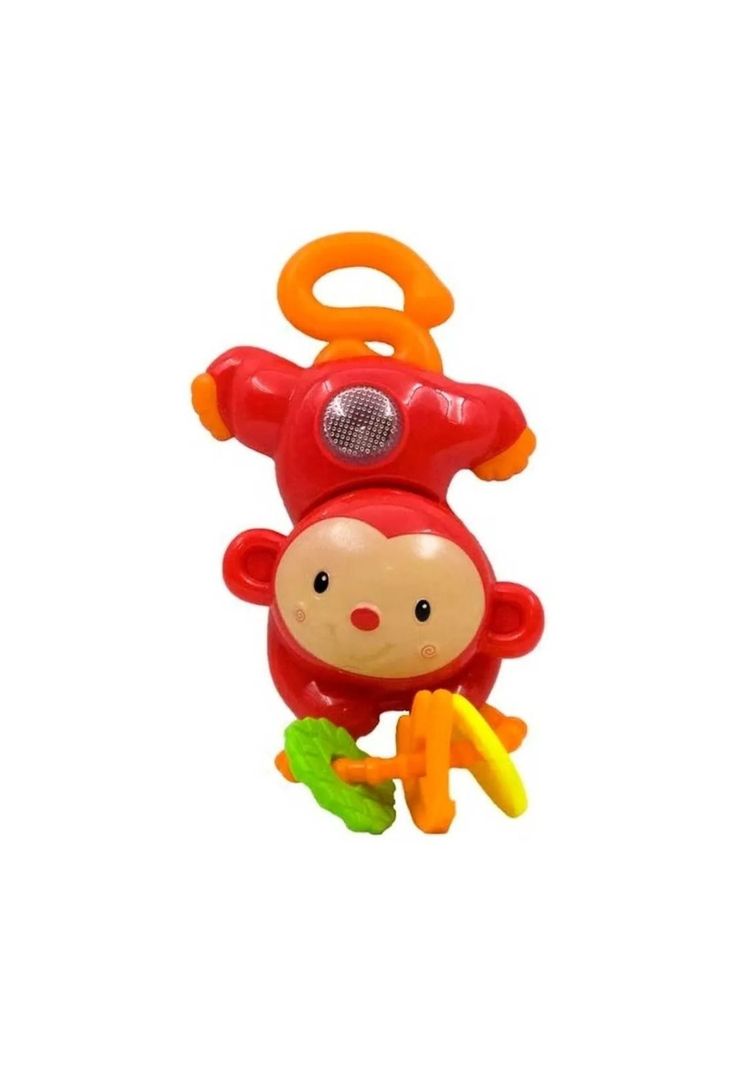 Sonajero Musical Con Luces Para Bebes Bubu Monito Rojo-1