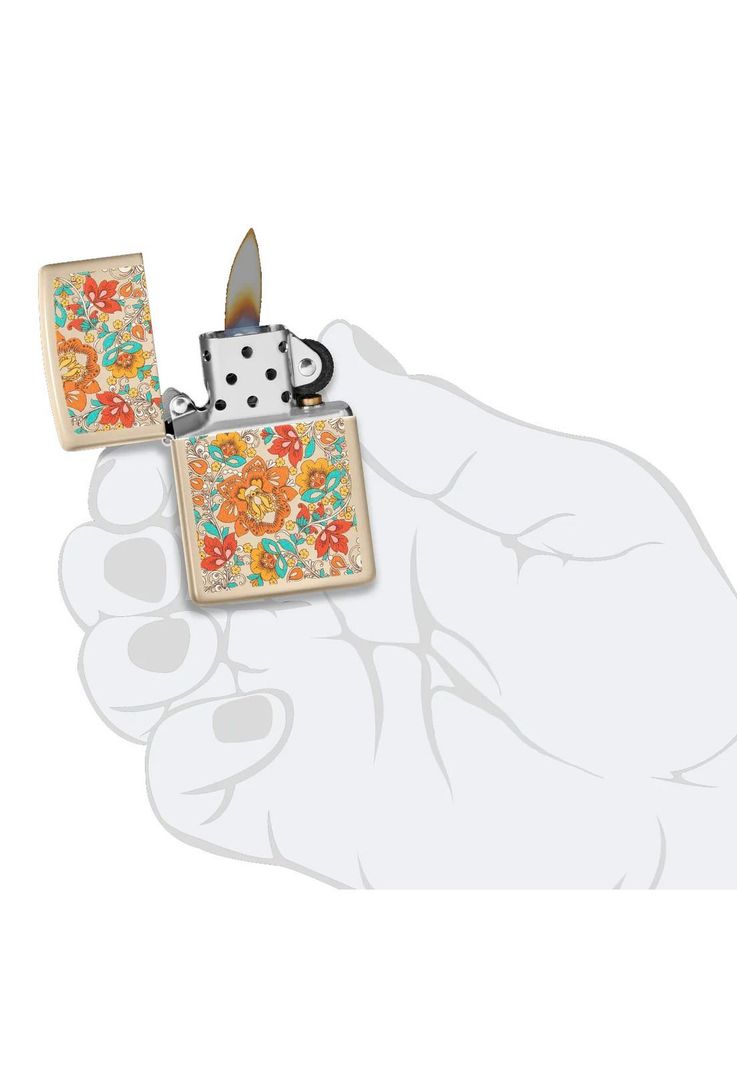 Encendedor Zippo Vintage Floral Design Rosa ZP49770-3