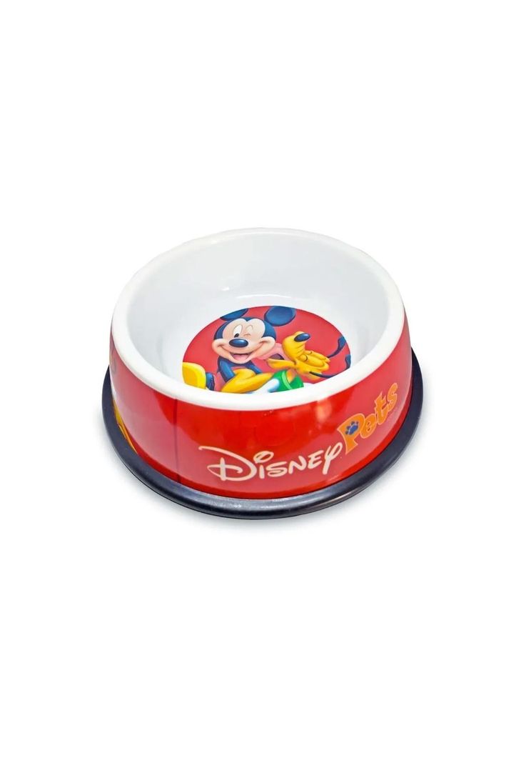 Plato Melamina Antideslizante Para Mascota 17 Cm Disney-0