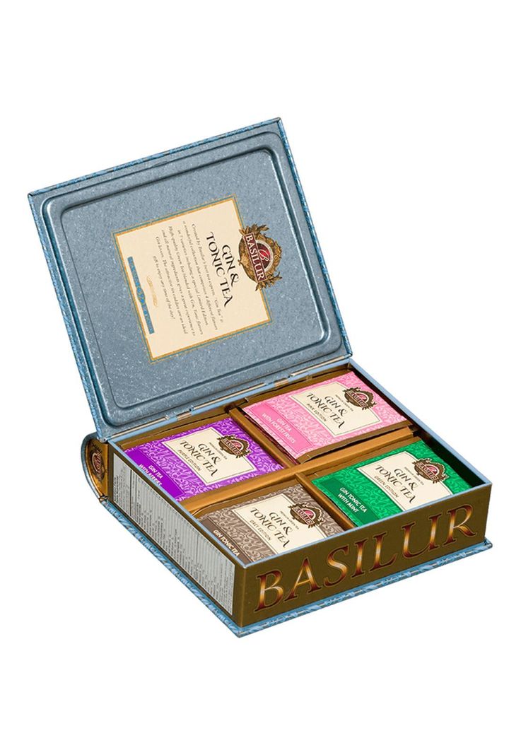 Te Verde Negro Surtido Basilur Libro Gin Tonic Azul 32 Bolsas-2