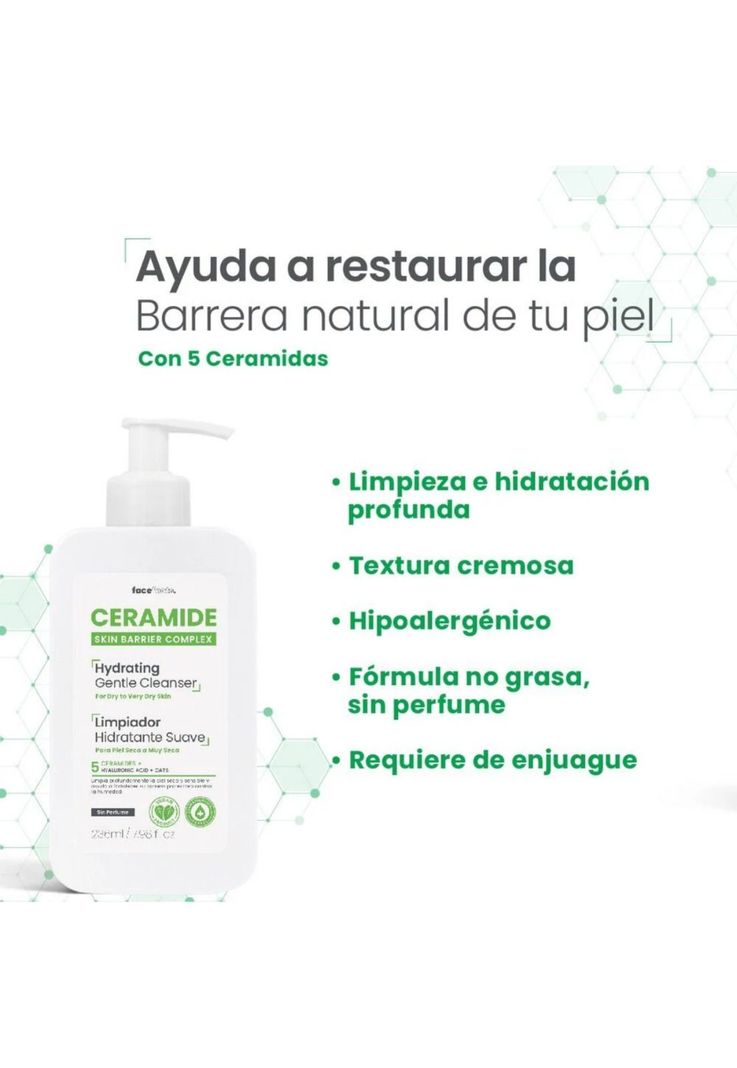 Limpiador Hidratante Suave Piel Seca a Muy Seca 236ml Ceramide-1