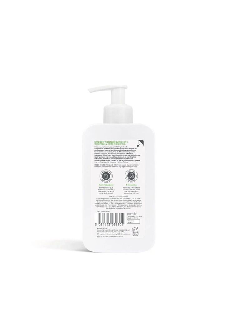 Limpiador Hidratante Suave Piel Seca a Muy Seca 236ml Ceramide-2