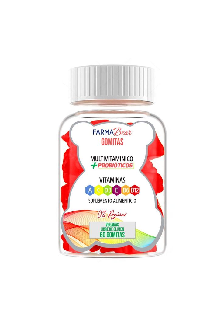 Multivitaminico + Probiotico Farma Bear 60 Gomitas-0