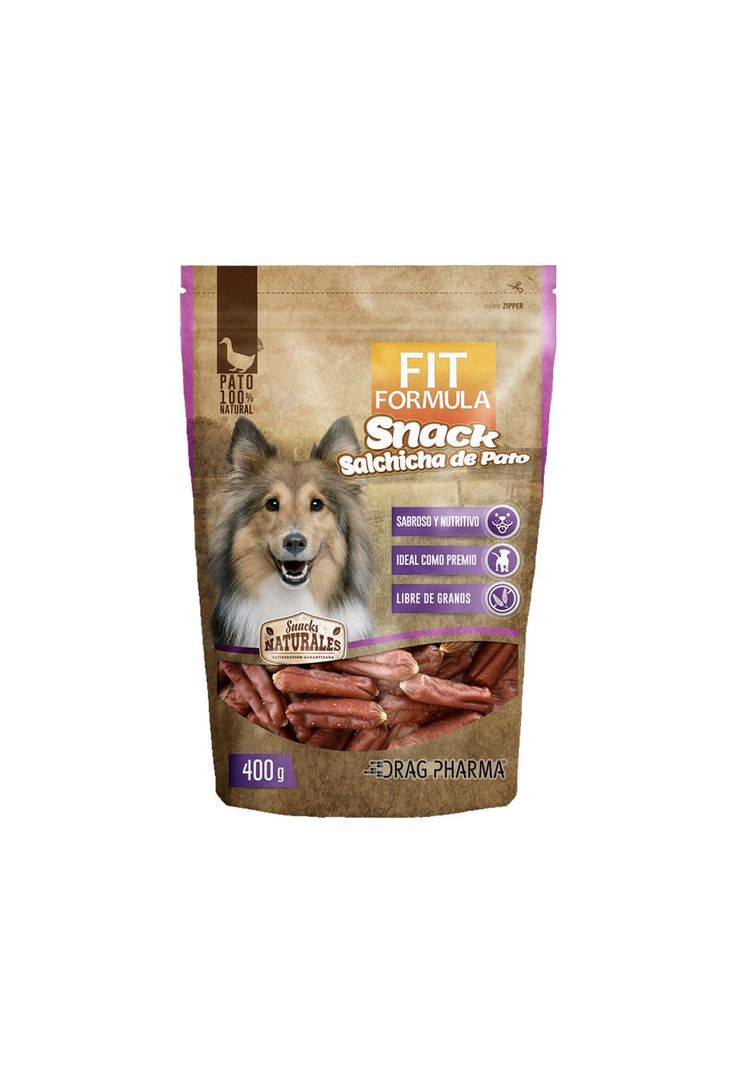 Snack Para Perros Salchicha de Pato Fit Formula 400 G-0