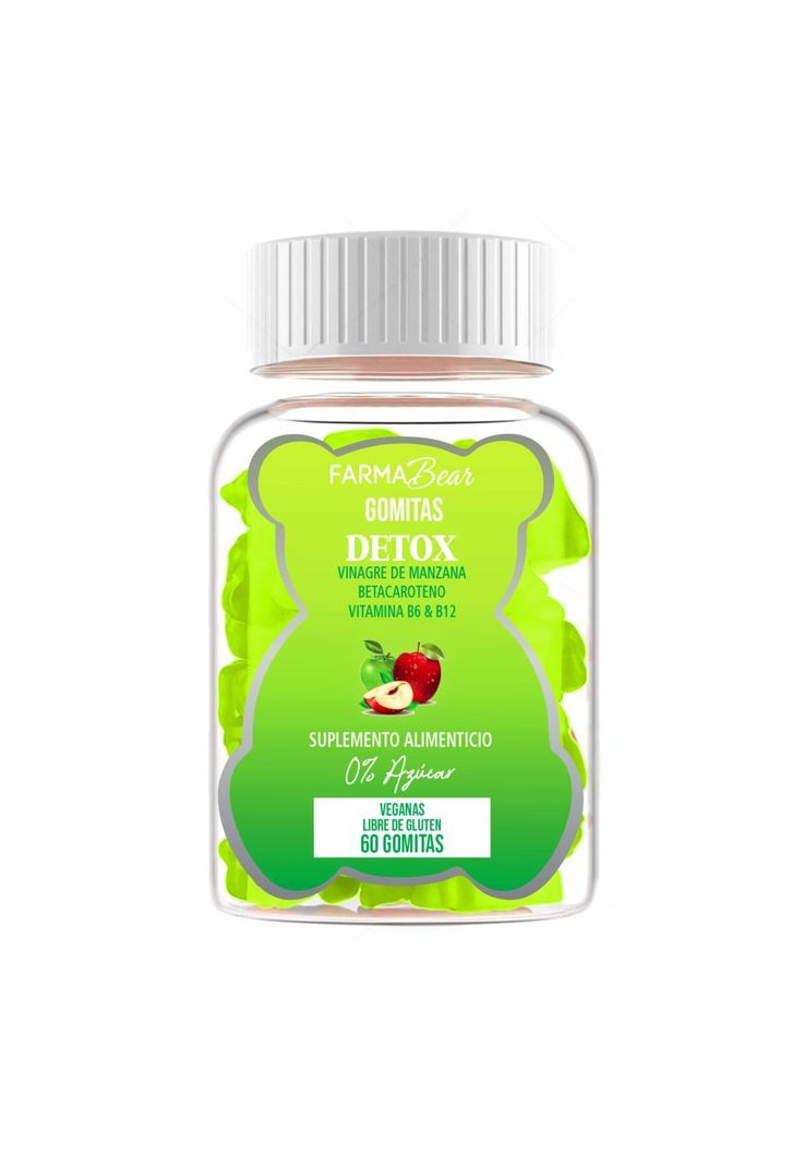 Vinagre de Manzana Detox + Vitaminas Farma Bear 60 gomitas-0