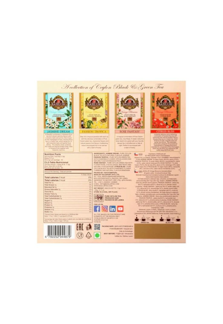 Infusion Frutal Te Basilur Libro Vintage Blossoms 32 Bolsas-1