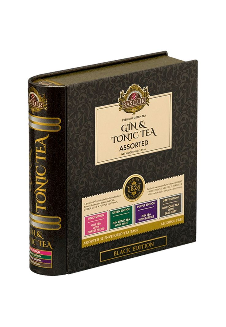 Te Verde Negro Surtido Basilur Libro Gintonic Negro 32 Bolsas-0