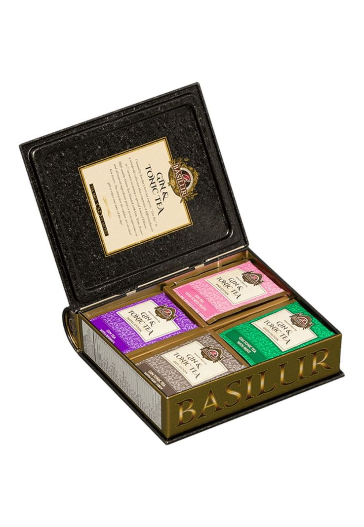Te Verde Negro Surtido Basilur Libro Gintonic Negro 32 Bolsas-2