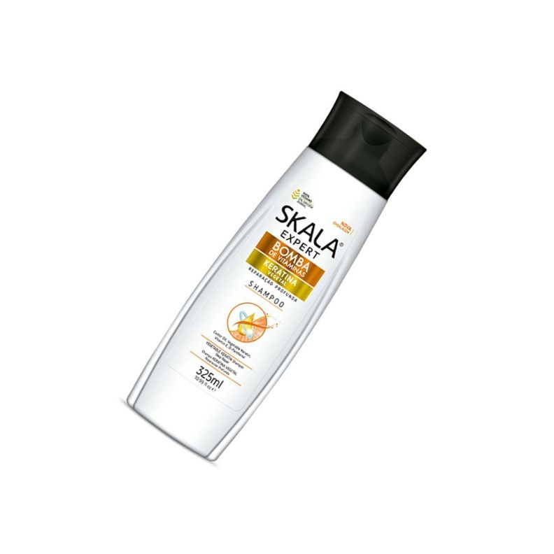 Shampoo Sin Sal Bomba Vitaminas Keratina Vegetal 325ml Skala-1