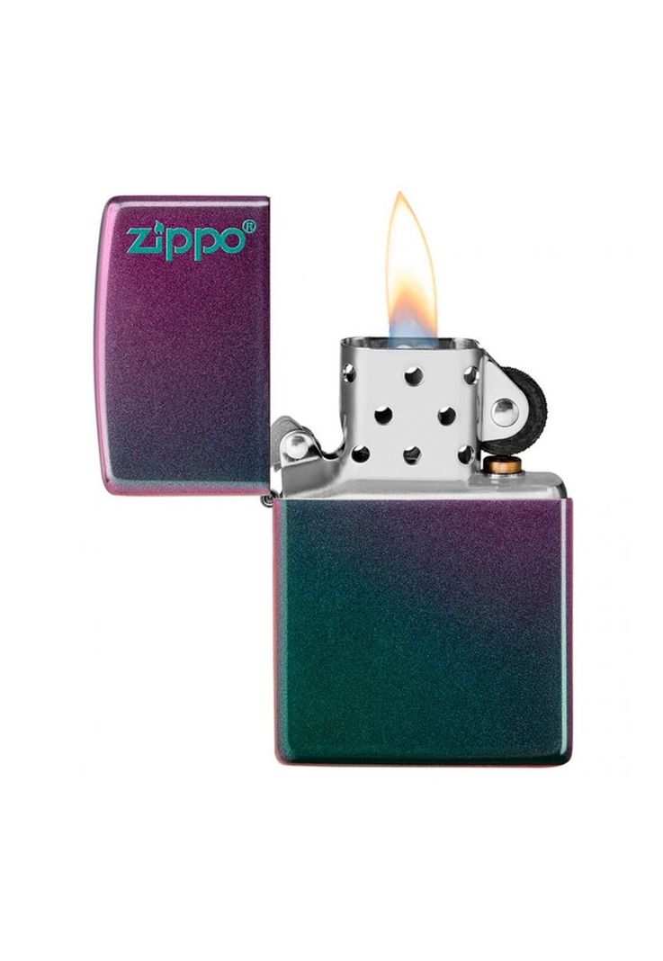 Encendedor Zippo Iridiscente Logo Morado ZP49146ZL (Talle:Tamaño Único)-1