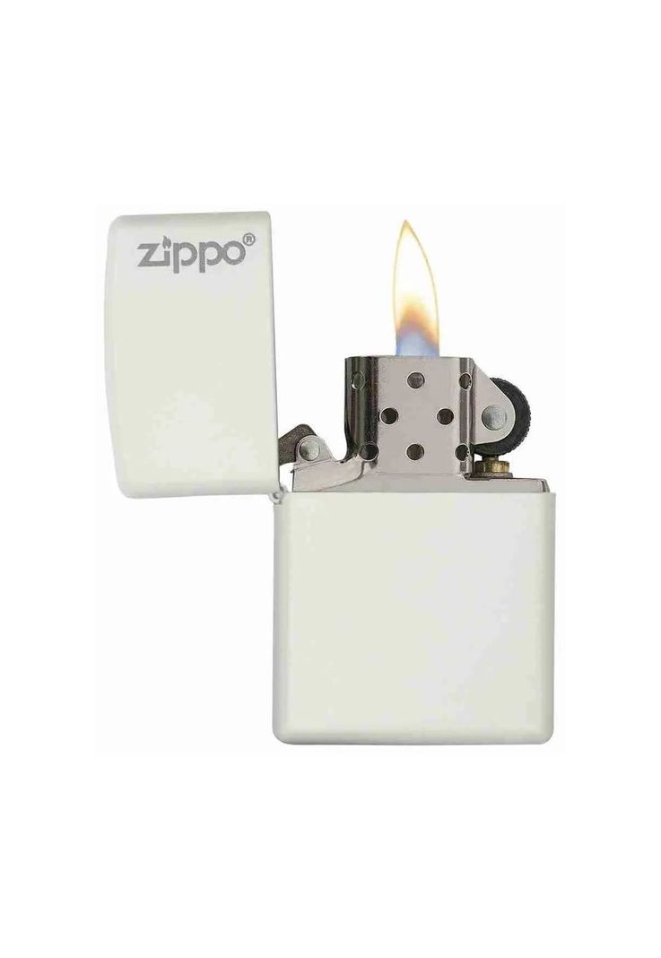 Encendedor Zippo Classic White Matte Logo ZP214ZL -1