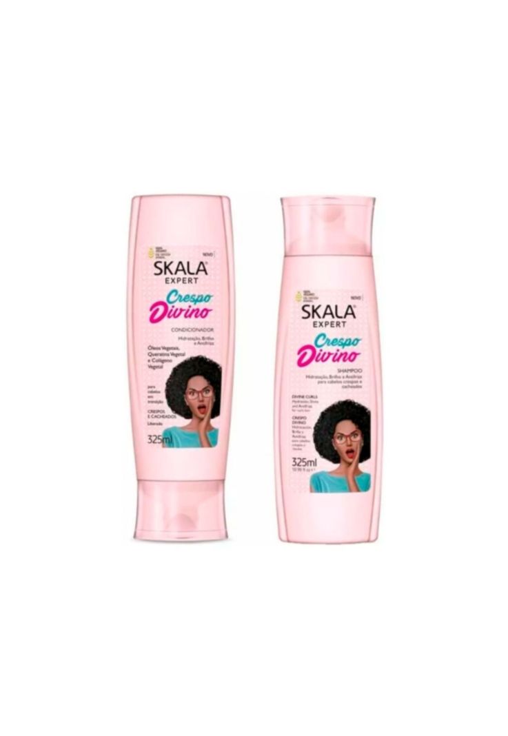 Kit Shampoo Acondicionador Crespo Divino Skala 325ml c/u-1