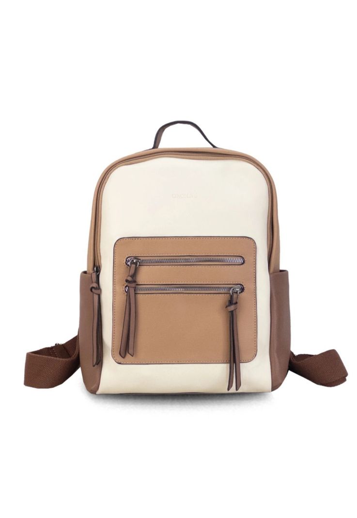 Mochila Calcuta Blanco Caramelo Lincoln's-0