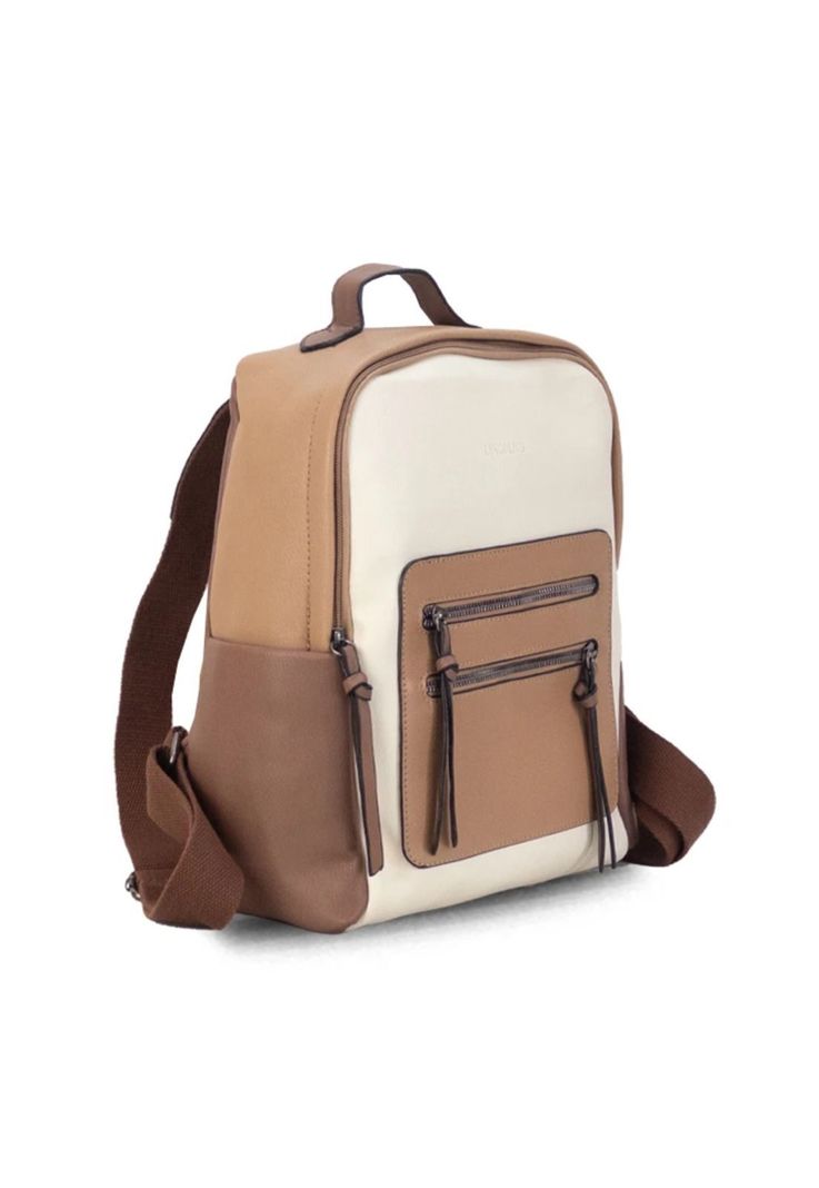 Mochila Calcuta Blanco Caramelo Lincoln's-1