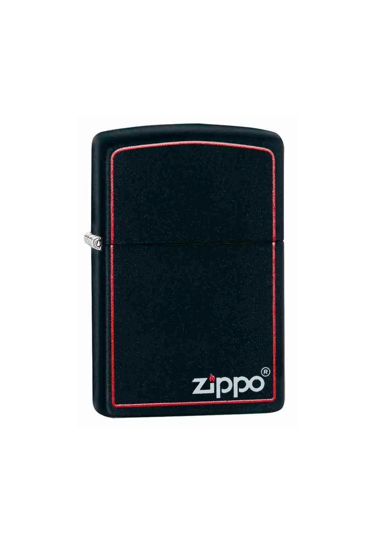 Encendedor Zippo Classic Black And Red Borde Rojo Zp218zb-0