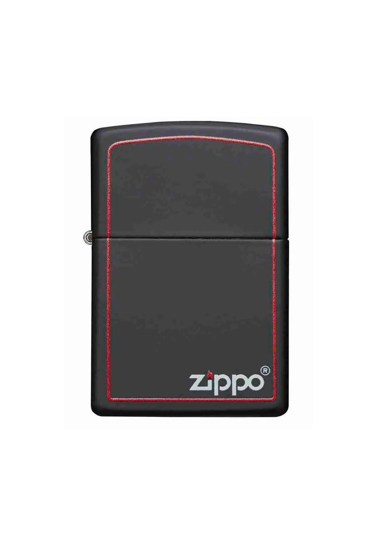 Encendedor Zippo Classic Black And Red Borde Rojo Zp218zb-2