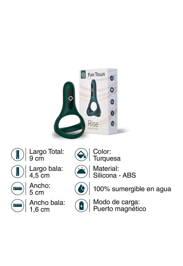 Anillo Vibrador a Control Remoto con APP Fun Town Rise-2