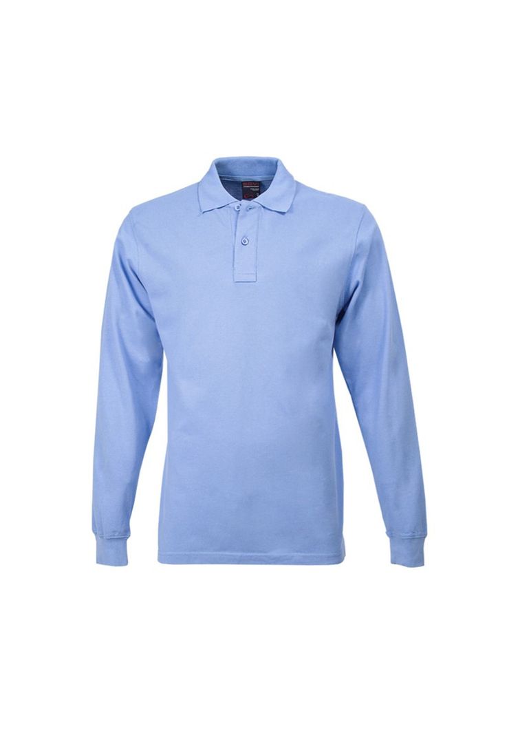 Polera Pique Lisa Manga Larga Celeste Sangiovanni-0