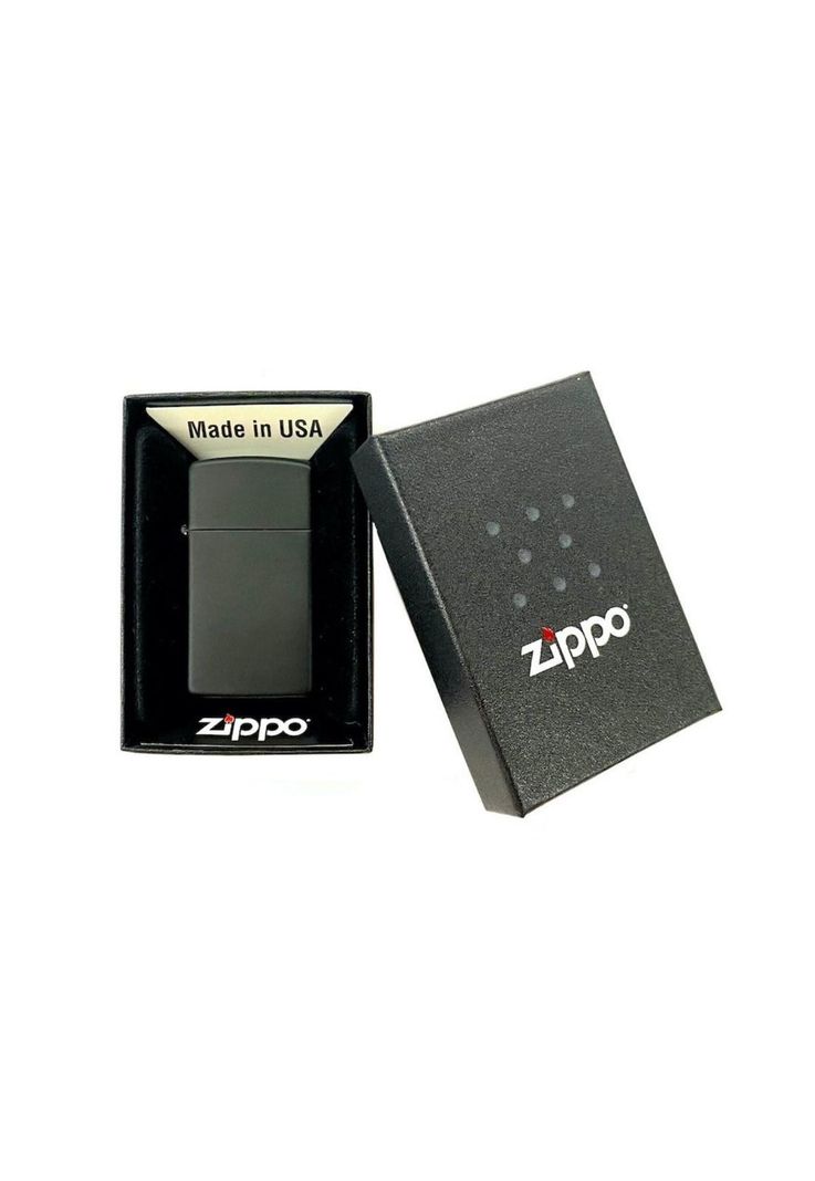 Encendedor Zippo Slim Black Matter Negro ZP1618-3