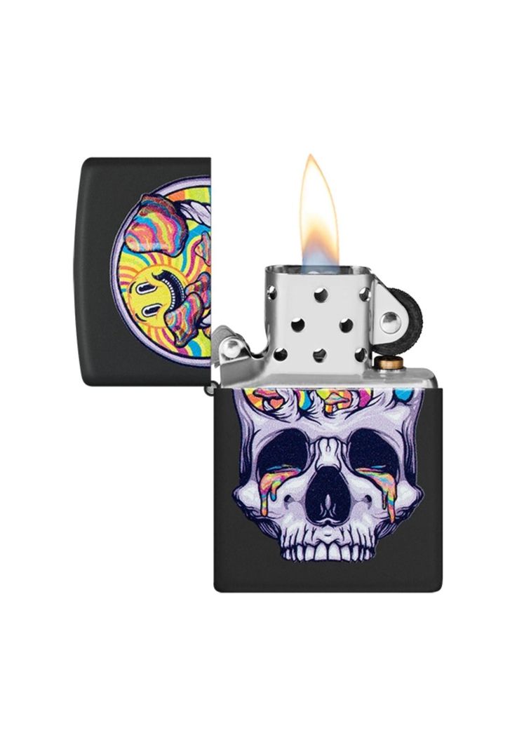 Encendedor Zippo Skull Moon Design Negro ZP48737-1
