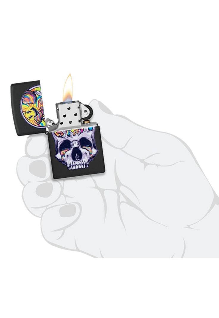 Encendedor Zippo Skull Moon Design Negro ZP48737-5