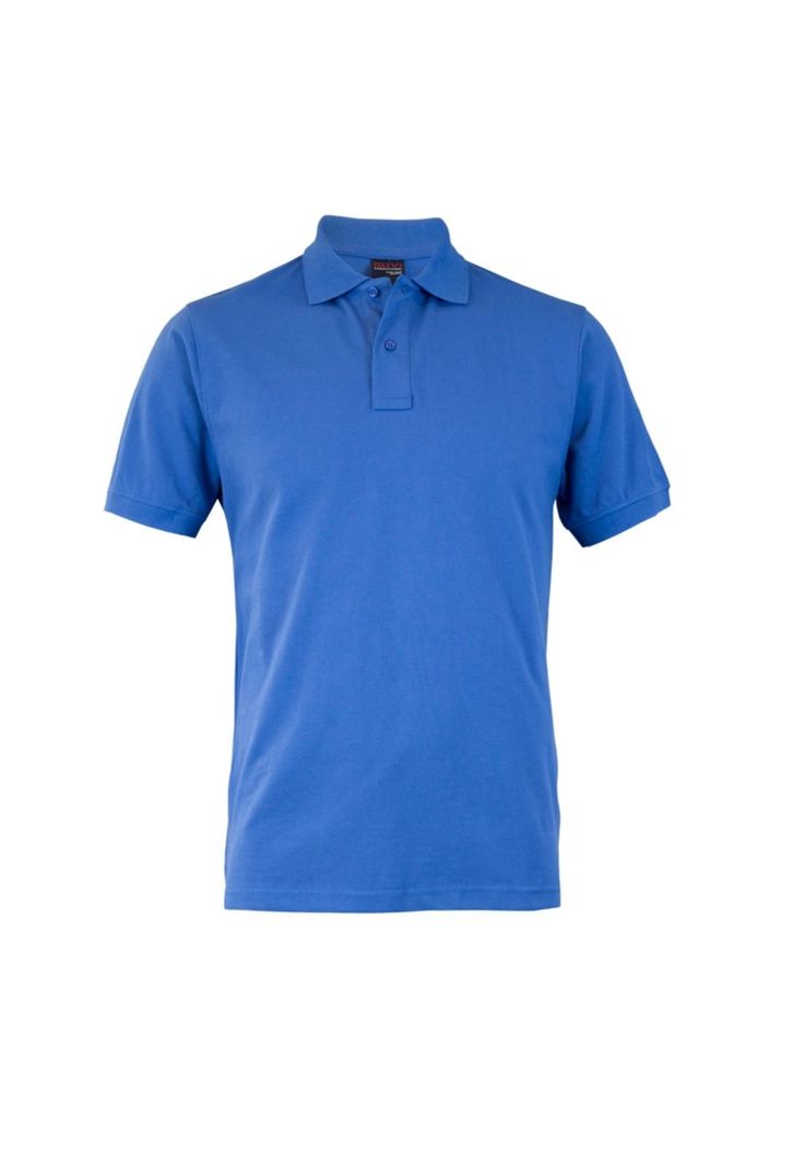 Polera Pique Lisa Manga Corta Color Azul Sangiovanni-0