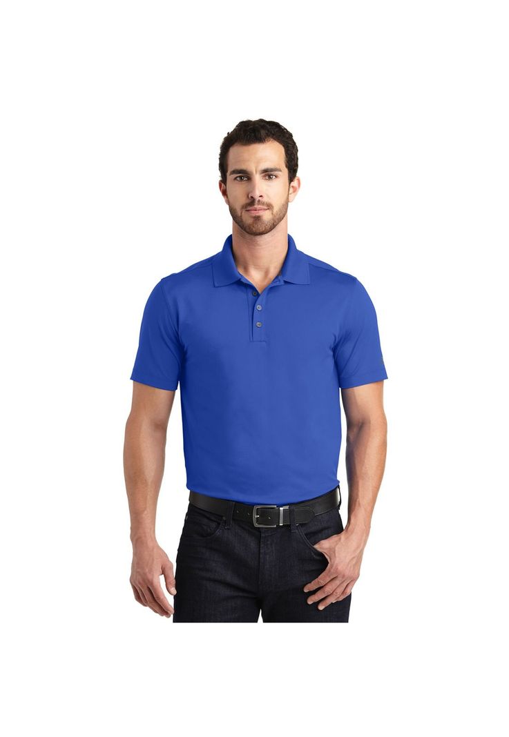 Polera Pique Lisa Manga Corta Color Azul Sangiovanni-1