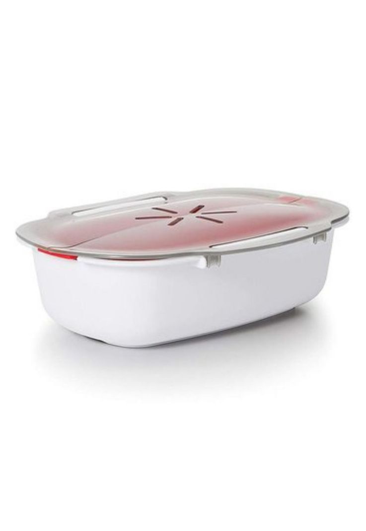 Bowl Plastico Vaporizador De Microondas Color Naranja-0