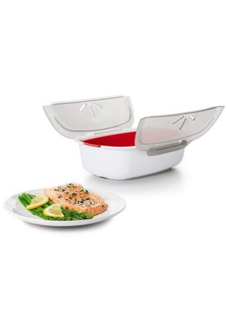 Bowl Plastico Vaporizador De Microondas Color Naranja-1