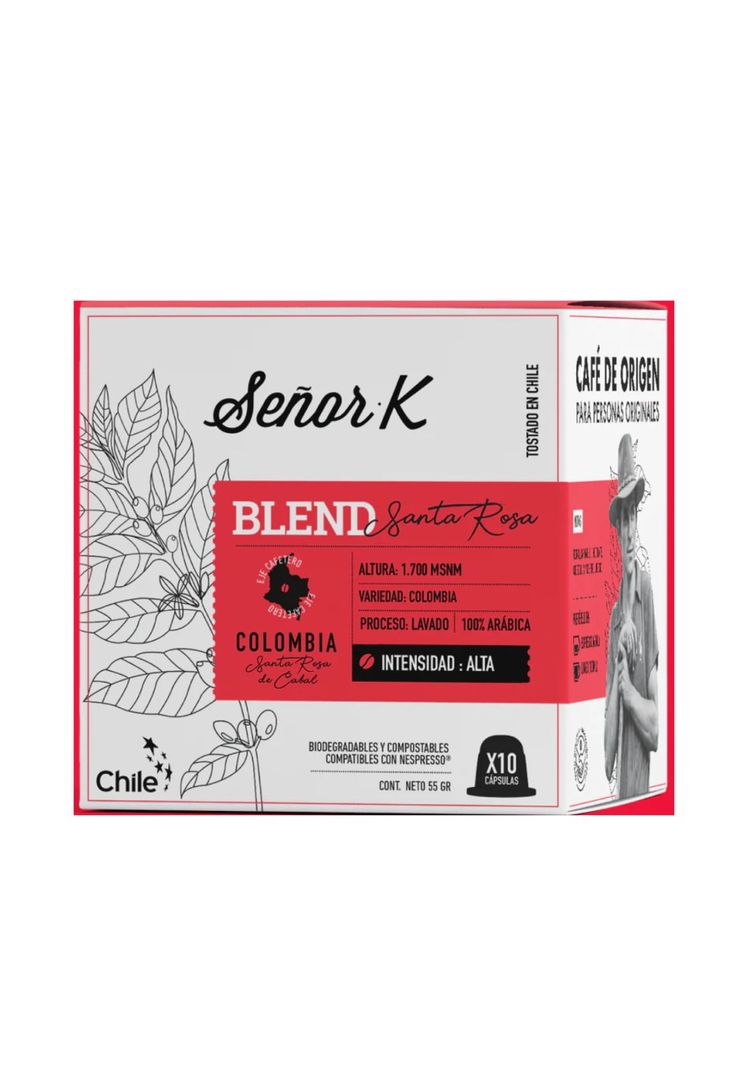 Cápsulas Nespresso Blend Santa Rosa x10 Café Señor K-0