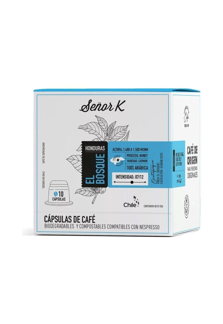 Cápsulas Nespresso Honduras El bosque x10 Café Señor K-0