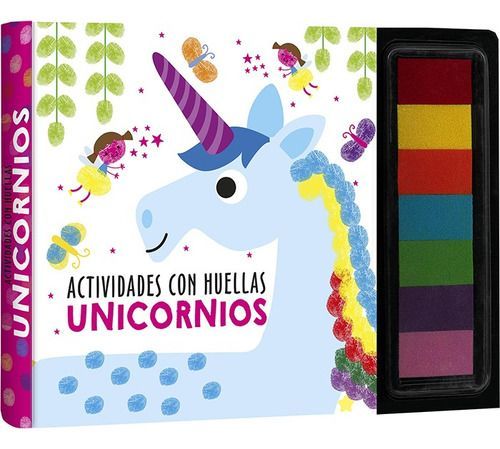 Libro De Actividades Con Huellas - Unicornios - Lexus Verde Pastel