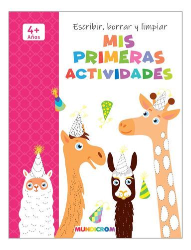 Libro Mis Primeras Actividades, Escribe, Borra Y Limpia Verde Pastel