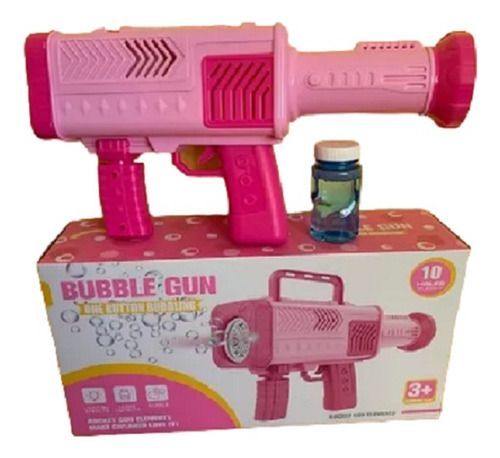 Pistola De Burbujas Bubble Gun Tipo Bazooka Transparente