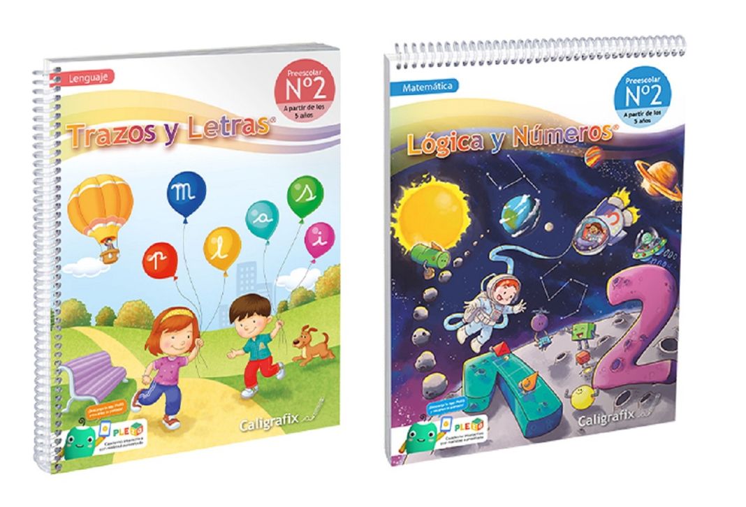 Pack Trazos Y Letras 2 y Logica Y Numeros 2 Caligrafix-1