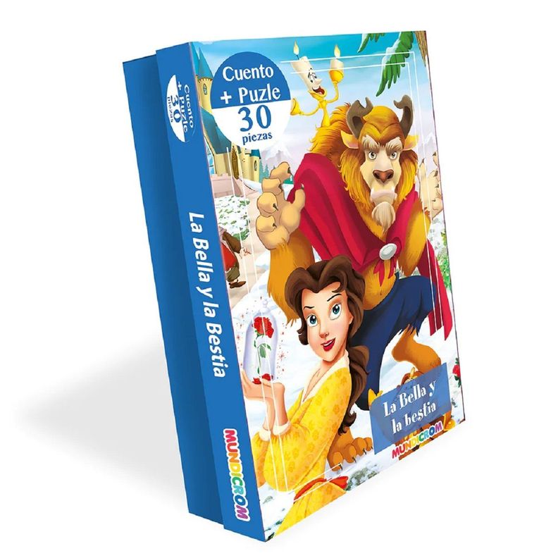 La Bella Y La Bestia, Cuento + Puzzle 30 Piezas Mundicrom Surtido