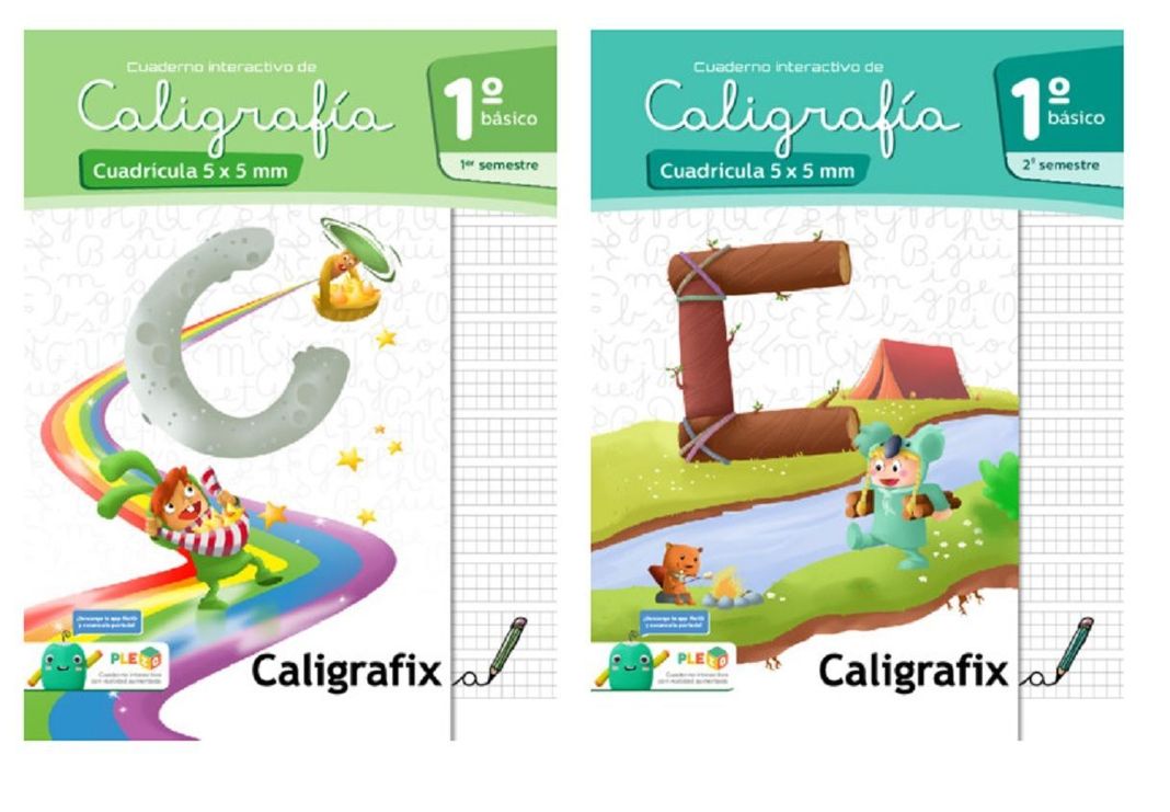 Pack Caligrafix Caligrafía Cuadrícula 1básico 1 Y 2 Semestre-0