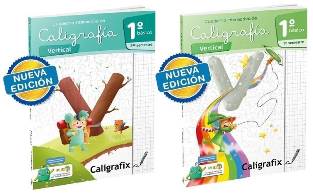 Pack Caligrafix Caligrafía Vertical 1básico 1 Y 2 Semestre-0