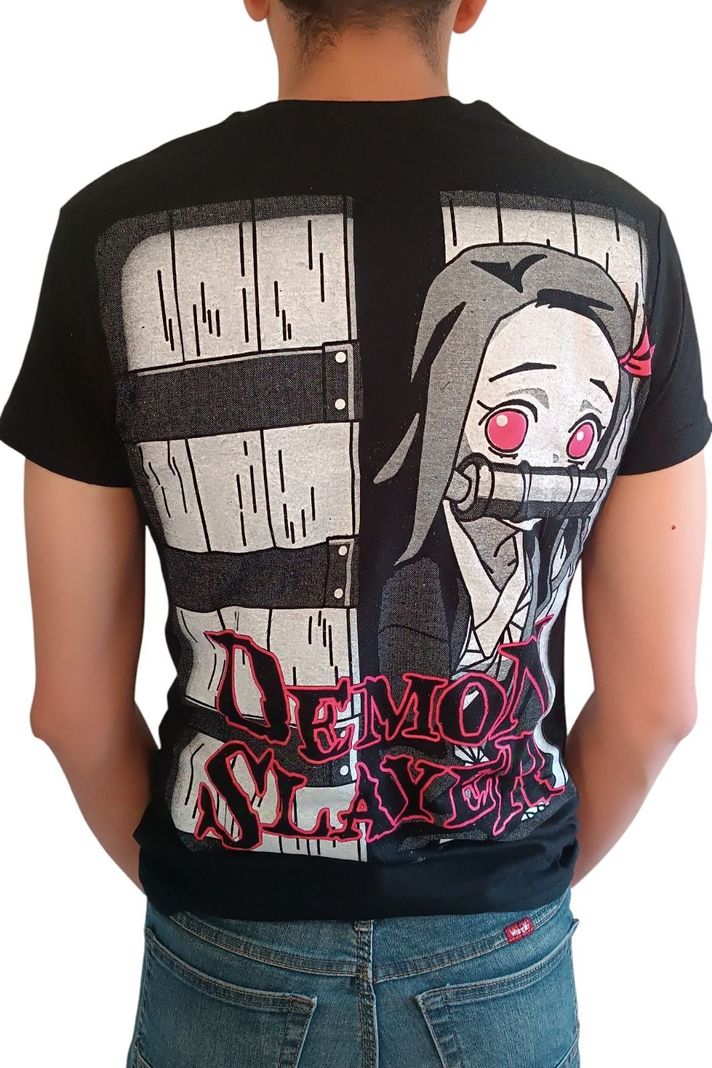 Polera Negra Anime Nezuko Kimetsu No Yaiba Demonslayer-2